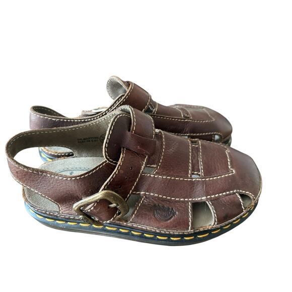 Dr Martens Mens Sz 10 US Brown Leather Sandals Made in England 9643 - Picture 1 of 6